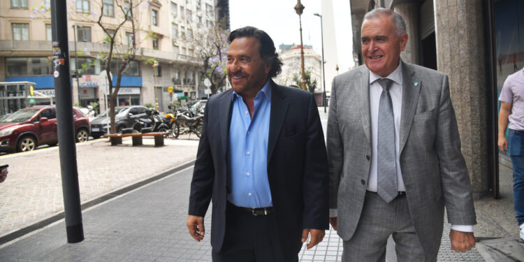 27-11-2025 Reunión de gobernadores en la casa de Salta. Gobernador de Tucuman Osvaldo Jaldo y el gobernador de Salta Gustavo Saenz
Foto Enrique Garcia Medina
