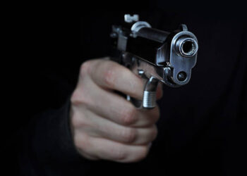 Shooting a gun in night