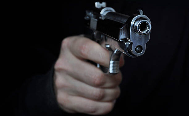 Shooting a gun in night